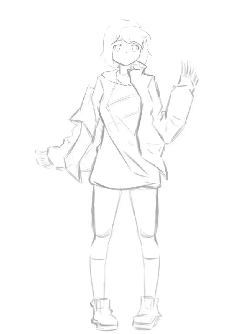 动漫人设,扳泉鸣秋!#绘画 #绘画过程  - 抖音