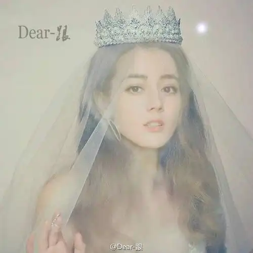 迪丽热巴,婚纱.