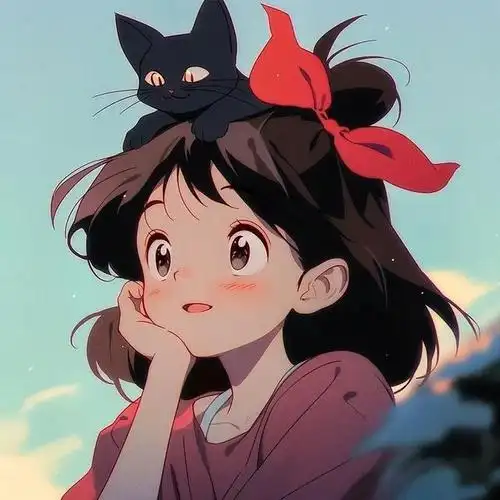 漫画头像:爱笑的女孩运气不会太差