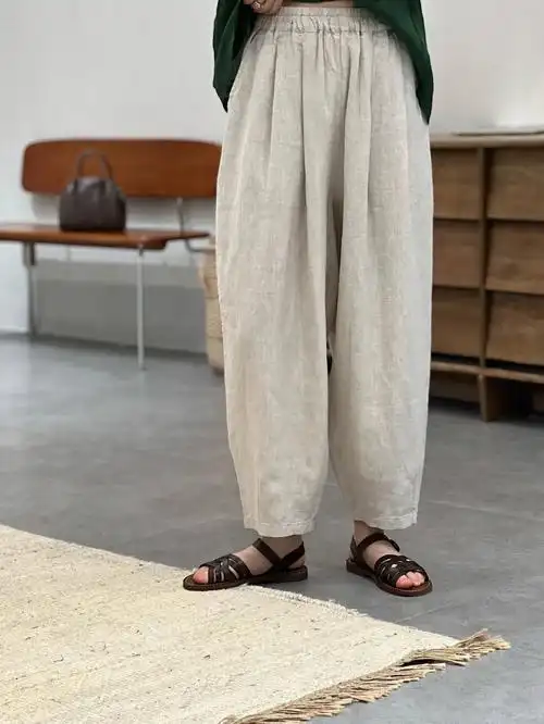 100亚麻裤值得单独再发一遍