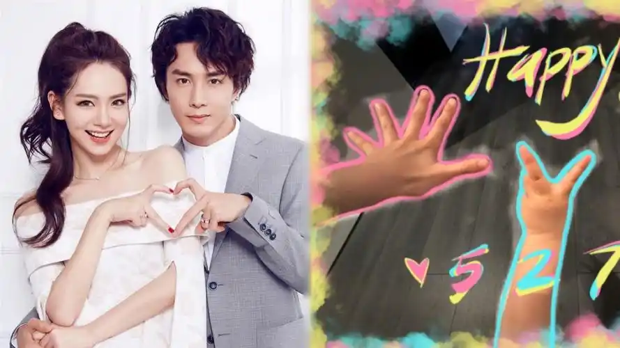 李承铉晒一家手部照表白戚薇,2岁儿子首出镜好萌,lucky手指纤细