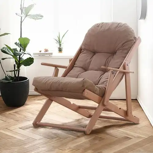 躺椅阳台家用休闲懒人折叠午休睡椅子宜家实木贵妃网红逍遥沙发椅