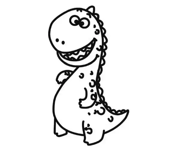 可爱的恐龙简笔画彩色图片恐龙的简单画法