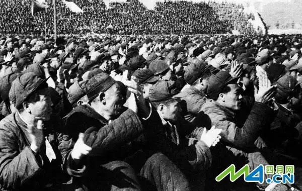 公审刘青山张子善现场照第4页,观看公审大会的老百姓.