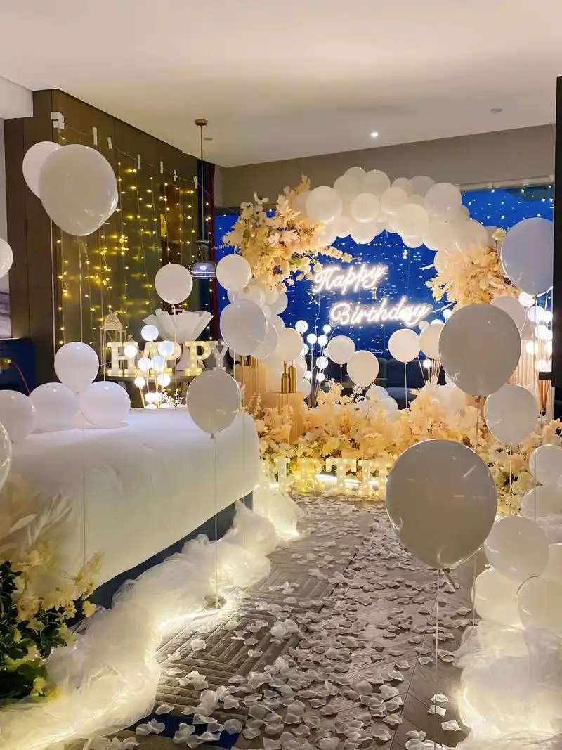 广州雅致酒店生日布置78生日求婚.