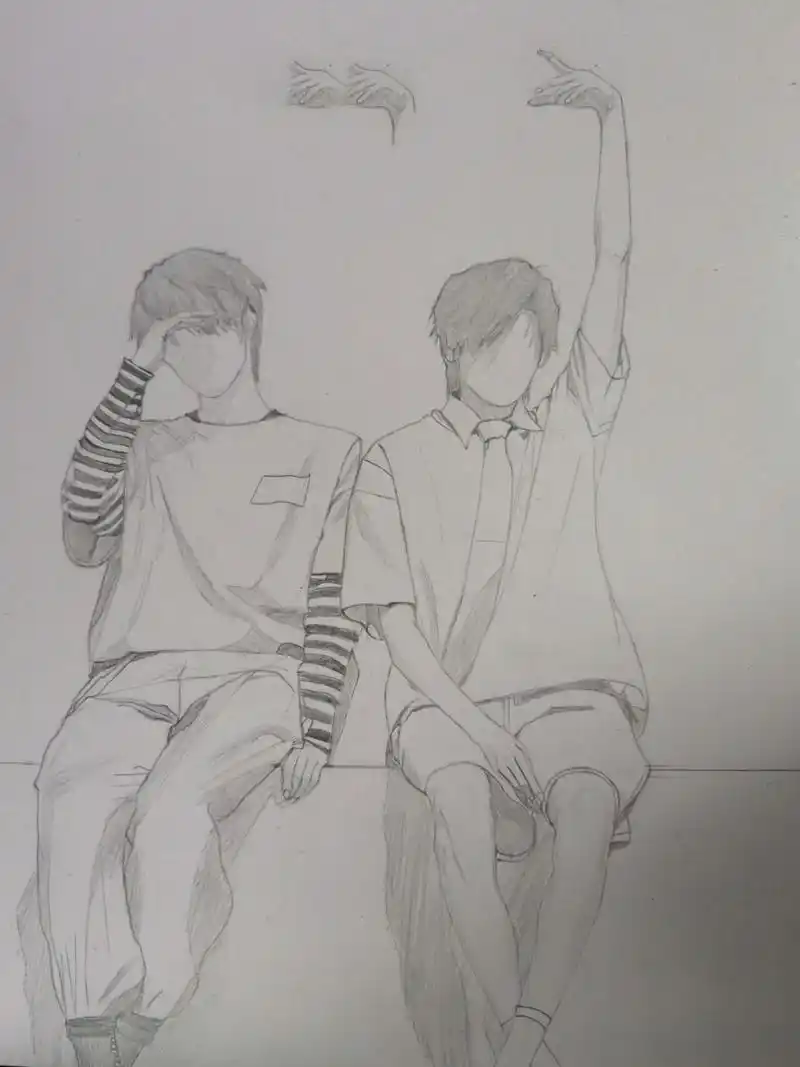 刘耀文宋亚轩手绘 草稿一张