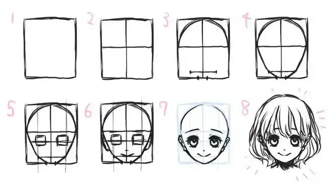 动漫女生正脸怎么画教你二次元女生正脸的画法教程