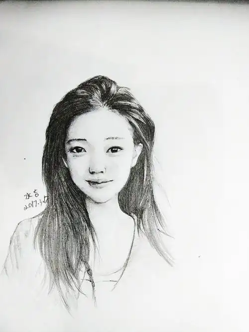 女孩素描简单漂亮素描女生简单漂亮
