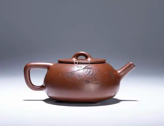 陈国良款紫砂石瓢壶