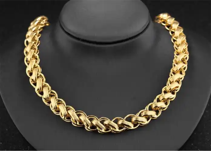 opk新品 镀18k金项链男士泰国龙头链 霸气粗大项饰 父亲节送礼