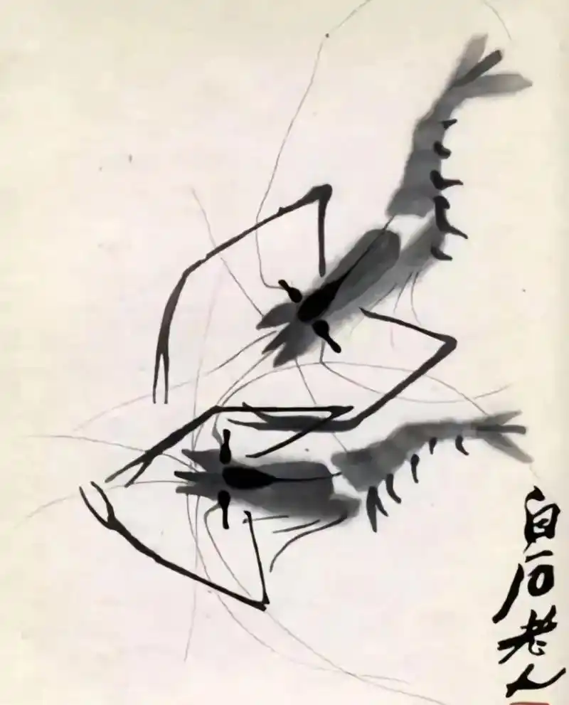 中国四大画家: 齐白石画的虾, 徐悲鸿画的马, 张大千画的虎 - 抖音