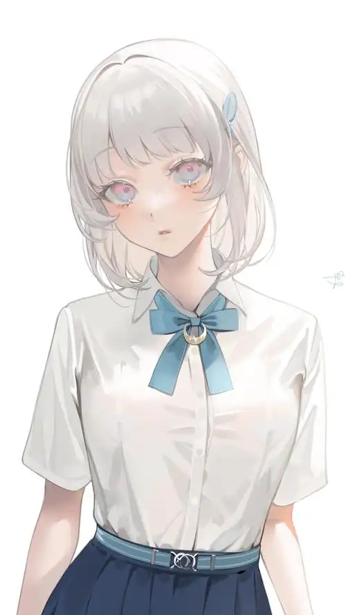 银发动漫美少女手机壁纸