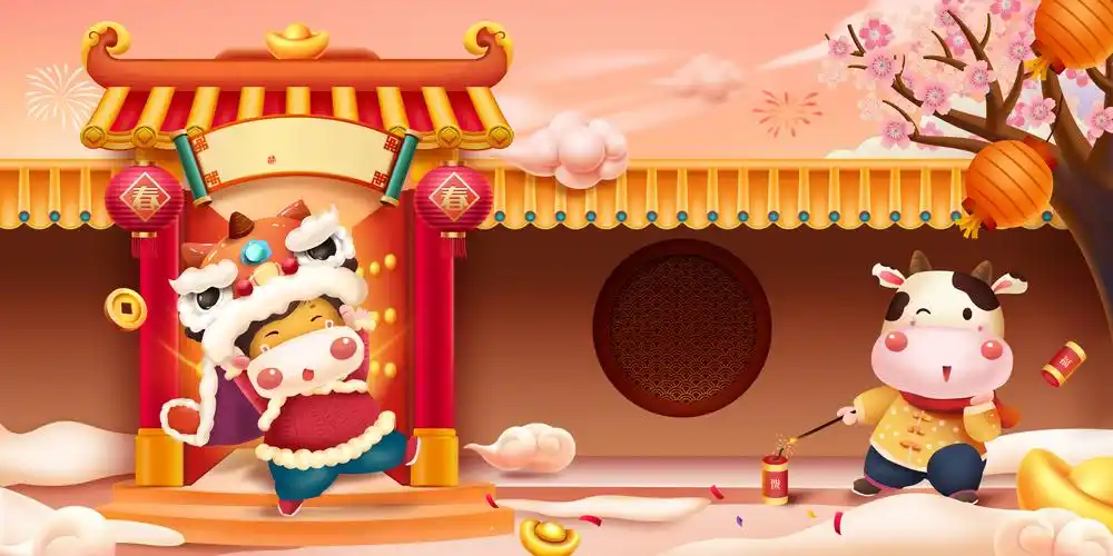 标签:4k背景千叶网为你提供高清的2021年牛年春节新年手绘4k高清壁纸