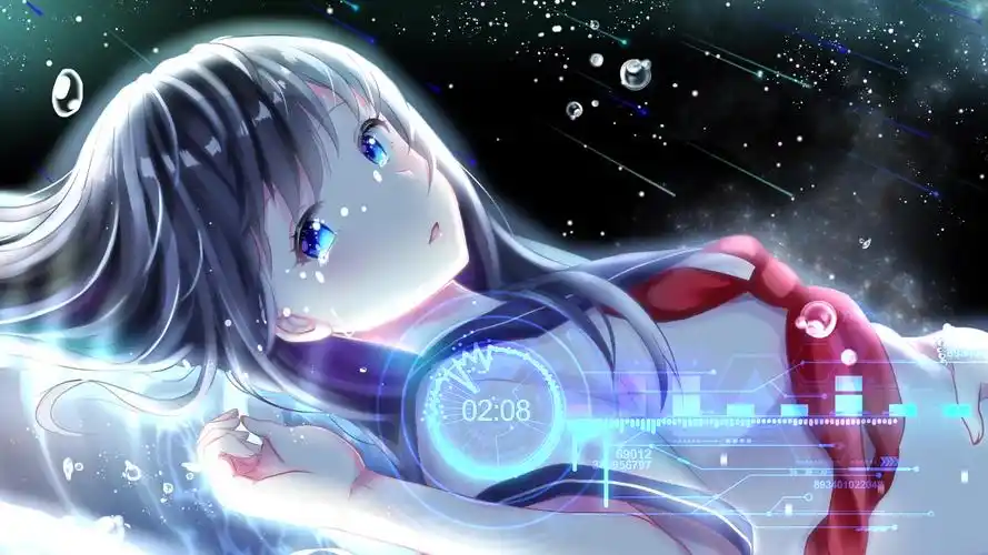 自制电脑动态壁纸星空泪痕