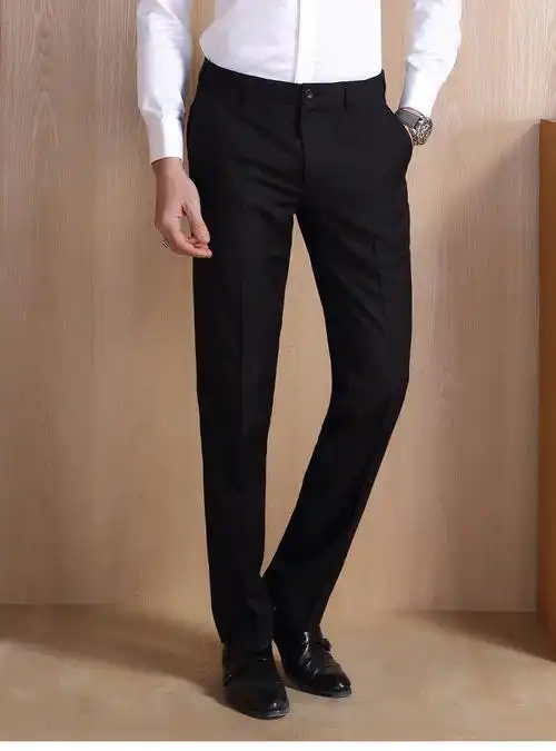 男士西裤黑色西装裤西服正装裤子男商务免烫休闲长裤修身直筒四季