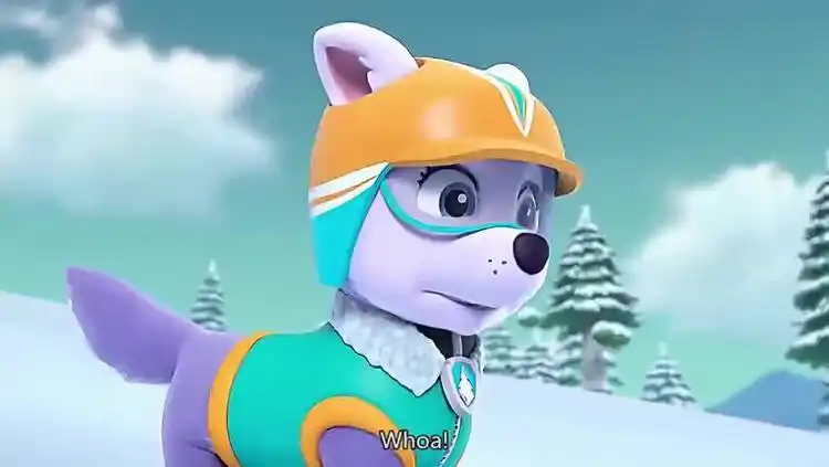 汪汪队:小克第一次滑雪,适应的很不错,很快就飞起来了