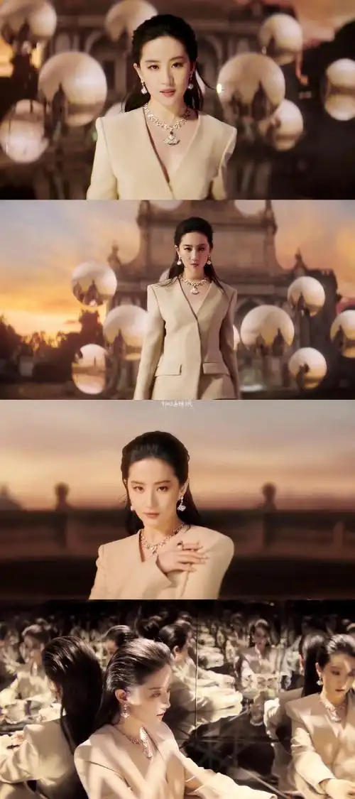 刘亦菲真空西装##刘亦菲深v西装