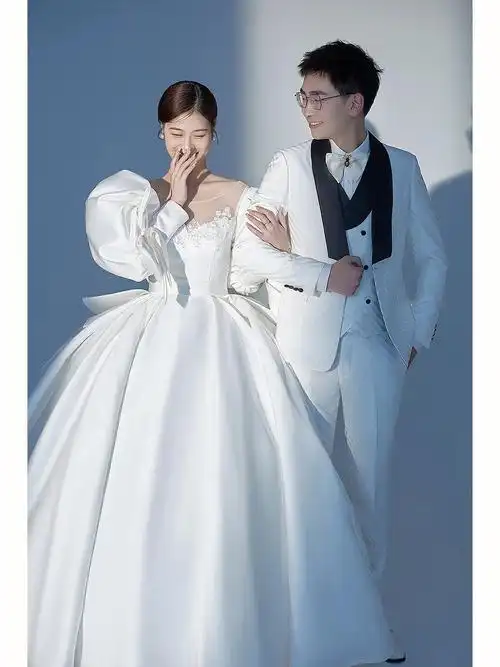 婚纱修图光影室内白纱婚纱照ps修图