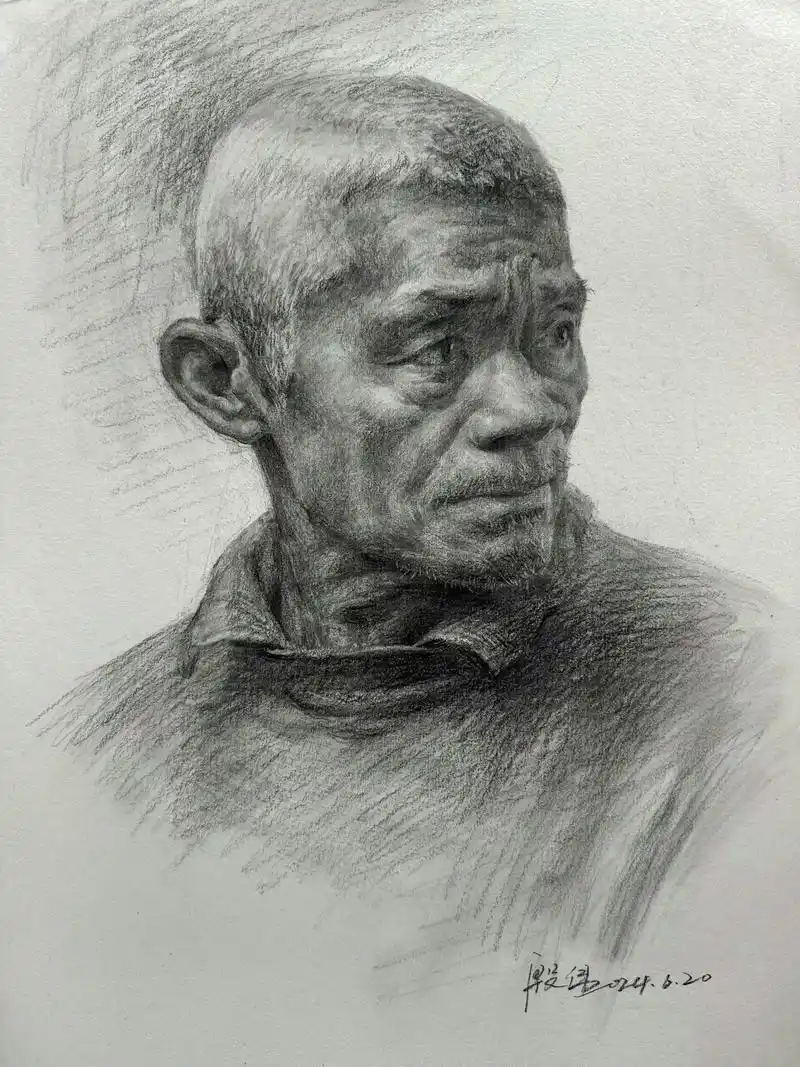 素描头像步骤图.你最喜欢哪一步#美术生 #素描 #人物肖像 - 抖音