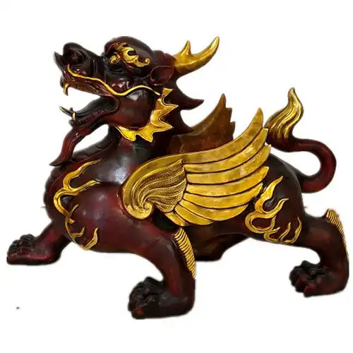 纯铜貔貅摆件独角兽天禄皮丘铜像定制朝天客厅摆件