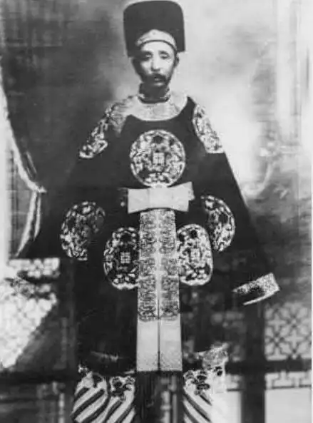 袁世凯登基时期他身穿洪宪朝服刚被袁世凯册封为二等子爵