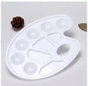 bomeijia热卖廉价塑料椭圆形耐用拉丝油漆调色板艺术家学生