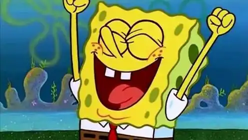 海绵宝宝笑的超开心,被章鱼哥骗了,自己还不知道