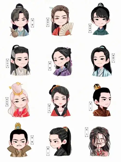 山河令q版头像!可可爱爱山河令!