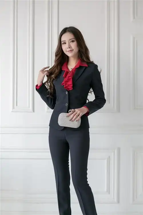 高端定制zncnrr 秋季新款免烫气质职业装修身酒店办公室工作服