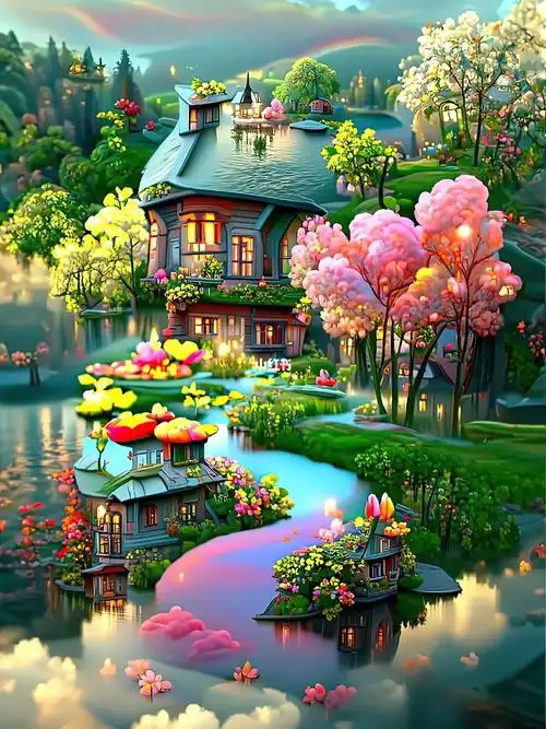 我想在这童话世界中的梦幻小屋里对着星星许愿,"愿你三冬暖,愿你春不