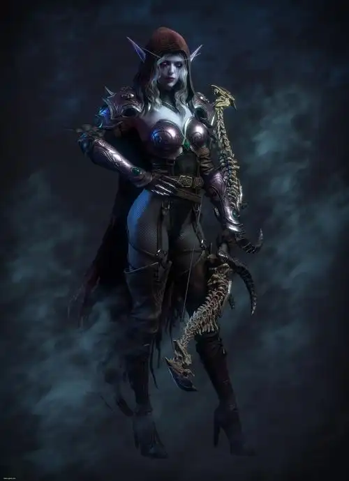 希尔瓦娜斯·风行者_cg插画_绘画艺术-摩尔网cgmol