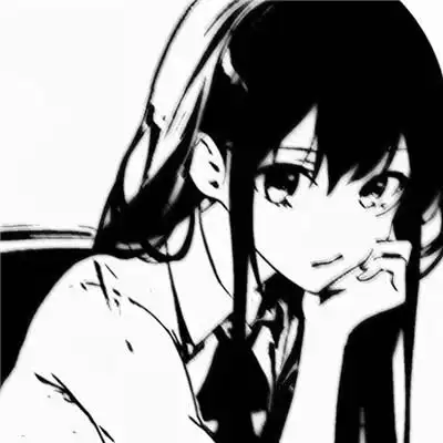 ins黑白动漫女头 超火的日系ins风漫画头像黑白女生高清好看图片_女生