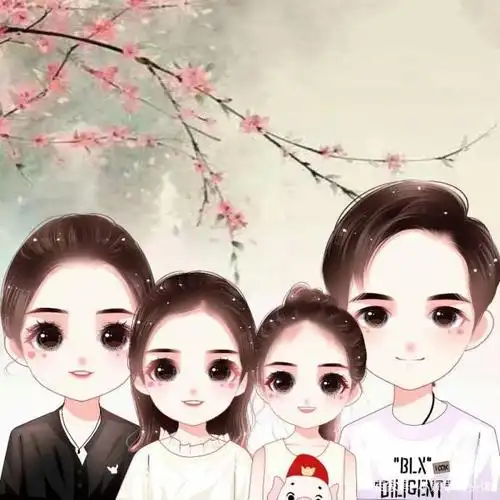 微信头像,个性男生女生,一家三口四口手绘头像