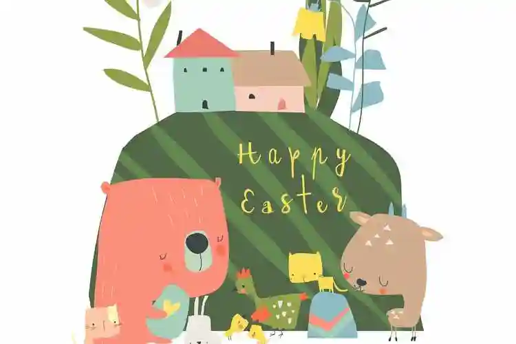 可爱动物卡通矢量插画cartoonvectorillustrationwithcuteanimalscele