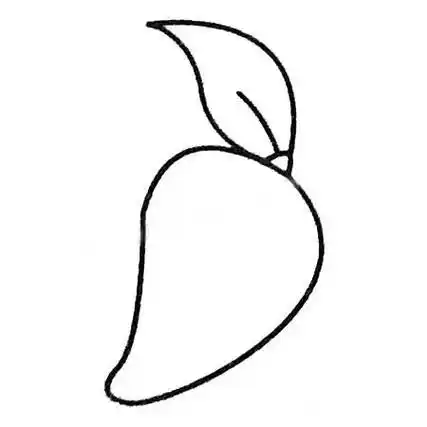 芒果简笔画 芒果简笔画简单可爱