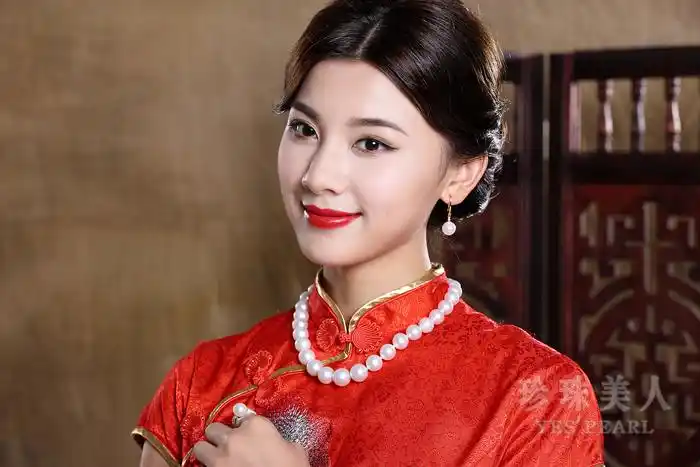 旗袍与珍珠搭配出新娘东方神韵诠释中式复古美