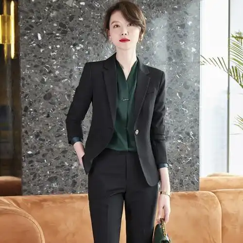 装套裤秋冬新款韩版时尚气质小西装女长袖西服套装商务正装工作服修身
