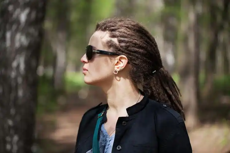 漂亮,女孩,长发绺,头发