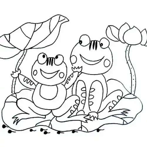 荷叶荷花青蛙简笔画荷叶上的青蛙简笔画怎么画简单又漂亮青蛙的简笔画