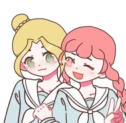 两个女儿的贴贴