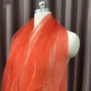 夏辉绒花舞蹈同款透明纱巾白小白万疆舞蹈蒙面盖头手拿飘逸纱巾