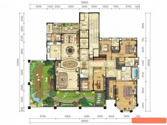 337平米奢华大平层户型空中花园太美了
