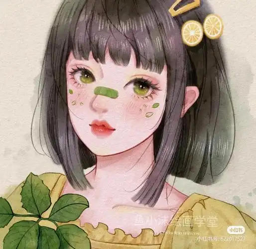 女生头像,作者:鱼小沫水彩,图片来源于小… - 堆糖,美图壁纸兴趣社区