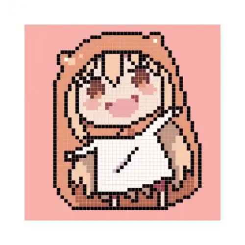 【像素图】干物妹小埋f4#像素画  #像素图  #拼豆  #干物妹小埋