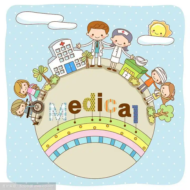 医疗保健和医学概念卡通插图
