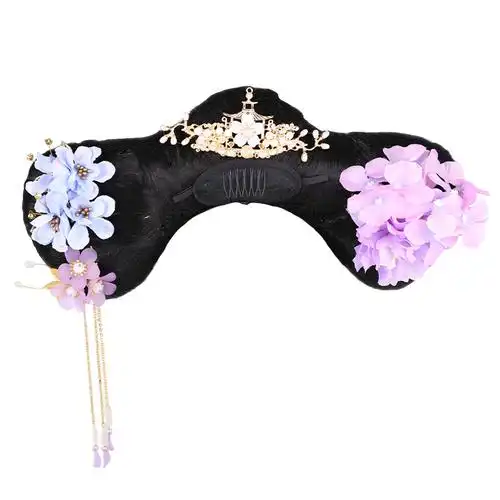 清朝古装旗头假发古代如懿传海兰同款假发嫔妃小姐发型假发头饰