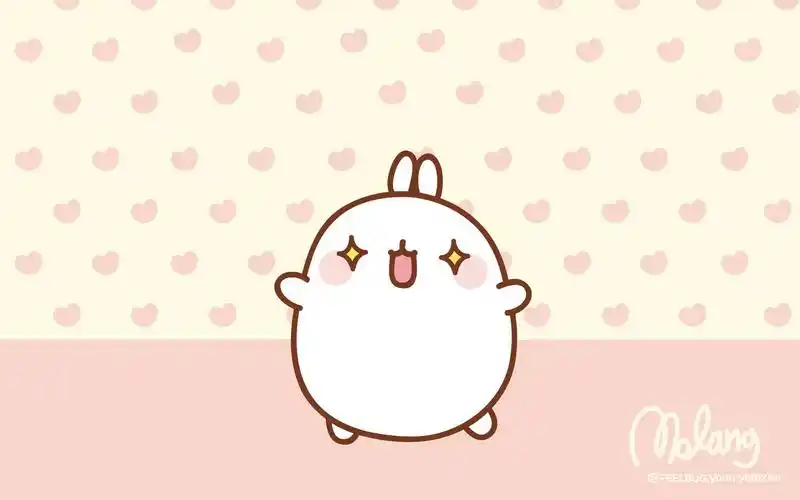 韩国可爱胖乎乎卡通兔子高清桌面壁纸
