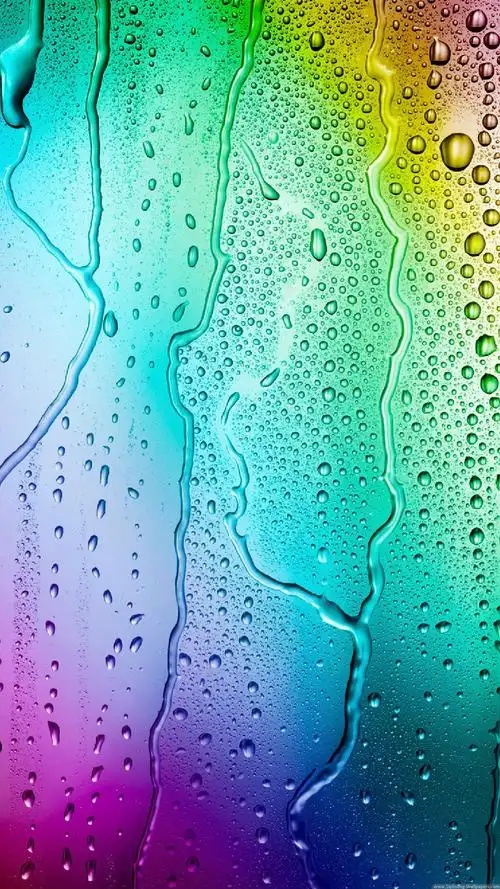 三星手机壁纸【1080x1920】彩色 玻璃 水滴 雨滴