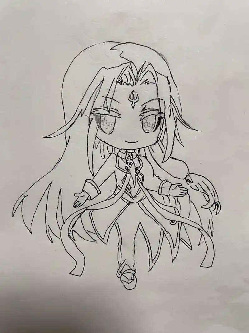 海神唐三手绘  必用材料:铅笔,80色马克笔,圆珠笔,高光笔.