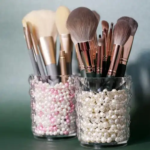化妆透明钻石刷桶珍珠脸部刷子套装工具腮红化妆